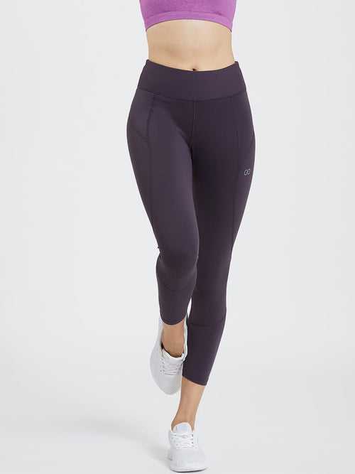 Creeluxe Curve Defining English Violet Ankle Length Leggings