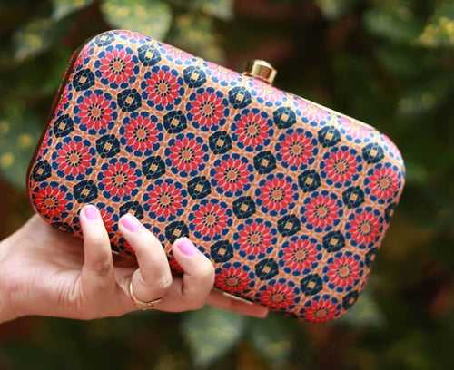 Stained Glass Printed Clutch