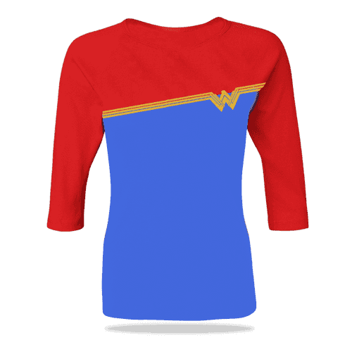Wonder Woman Suits  Red / blue Womens Tops