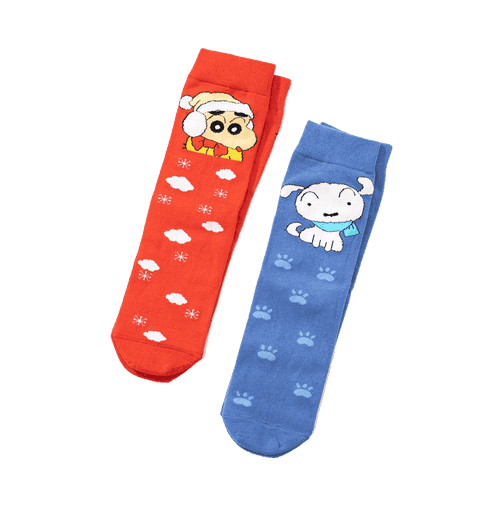 Shinchan Snow BFF Pack Of 2 Unisex Socks