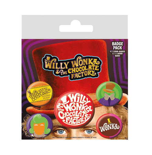Willy Wonka & The Chocolate Factory Badge Pack