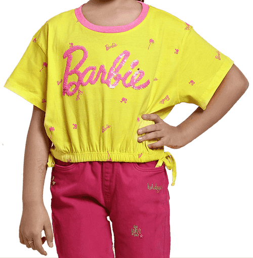 Barbie 1449 Blazing Yellow Kids Girls T Shirt