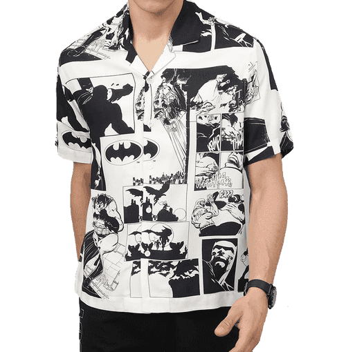 Batman 1522 Black White Mens Shirt