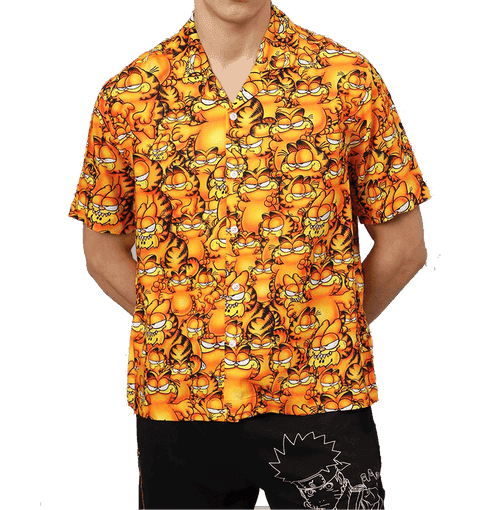 Garfield 1558 Orange Mens Shirt
