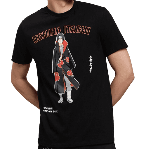 Naruto 560 Black Mens T Shirt