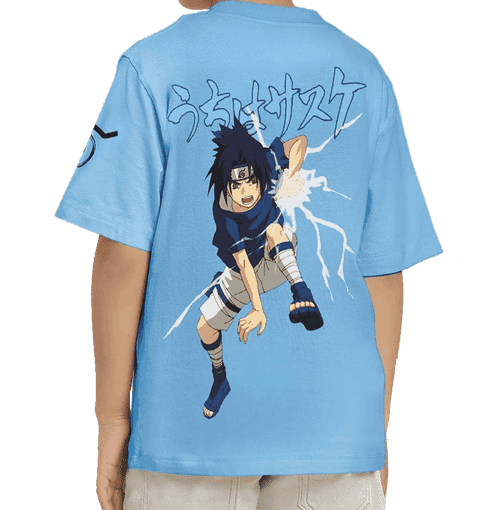 Naruto 0751 Blue Kids Boys T Shirt