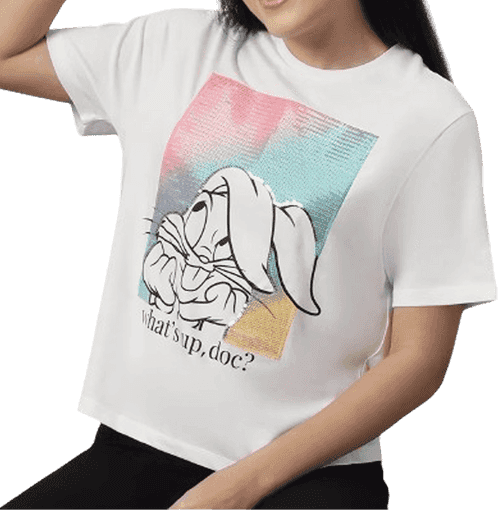 Looney Tunes 1025 White Women T Shirt