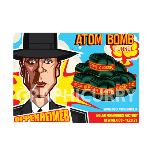Atom Bomb Classic Wall Art A4 Laminate