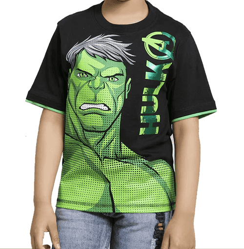 Hulk 1709 Black Kids Boys T Shirt