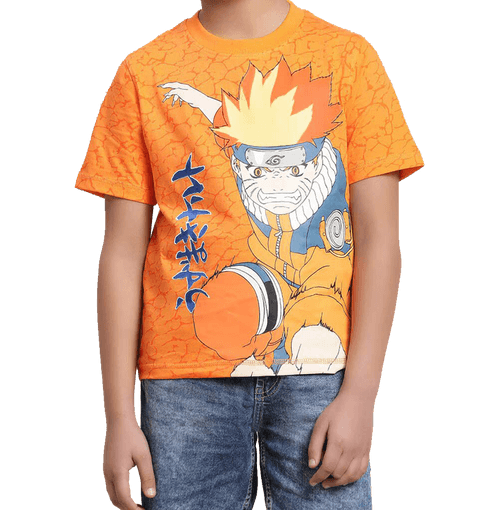Naruto 713 Bright Marigold Kids Boys T Shirt