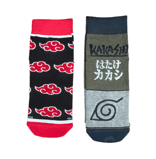 Naruto Akatsuki And Kakakashi Ankle Length Socks Set of 2