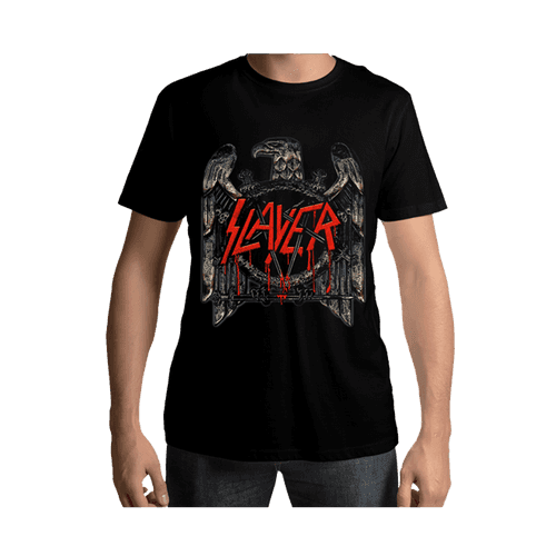 Slayer Bronze Eagle Black T Shirt