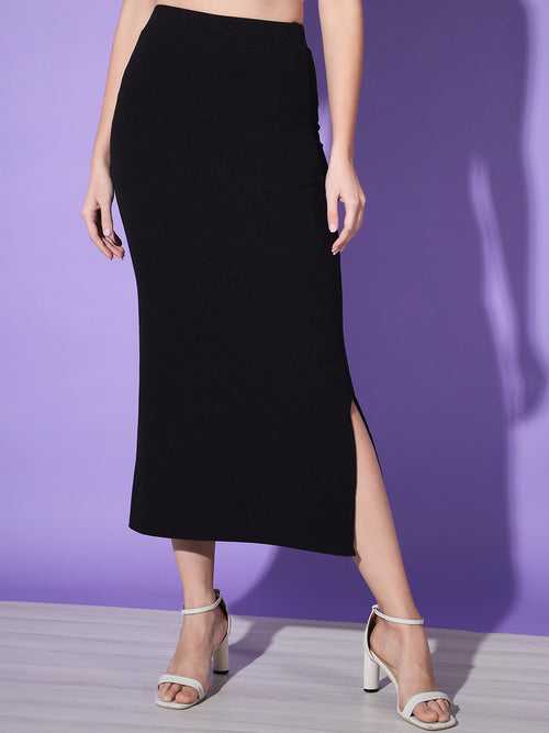 Below Knee Slit Women Pencil Skirt-3132-3137