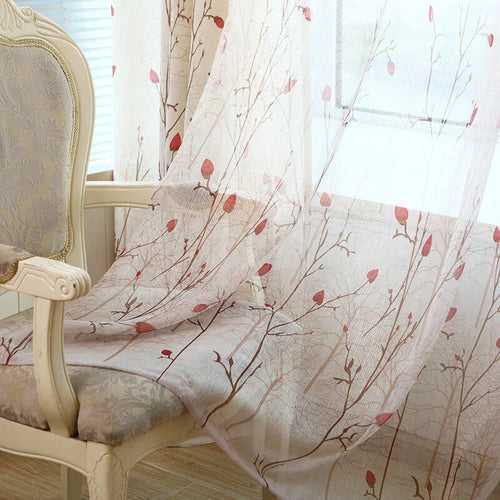 Royal Sheer Curtains - Classic Floral Vines