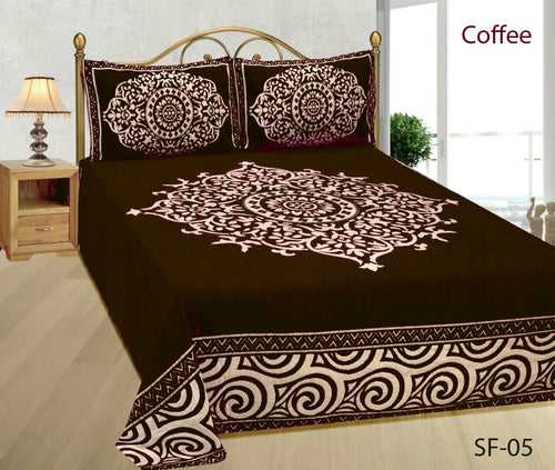 Medieval Royal Arts Heavy Chenille Bedcover- Coffee