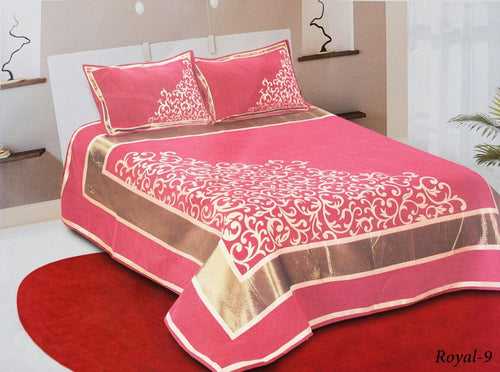 Work of Art Royal Heavy Chenille Bedcovers- Light Pink