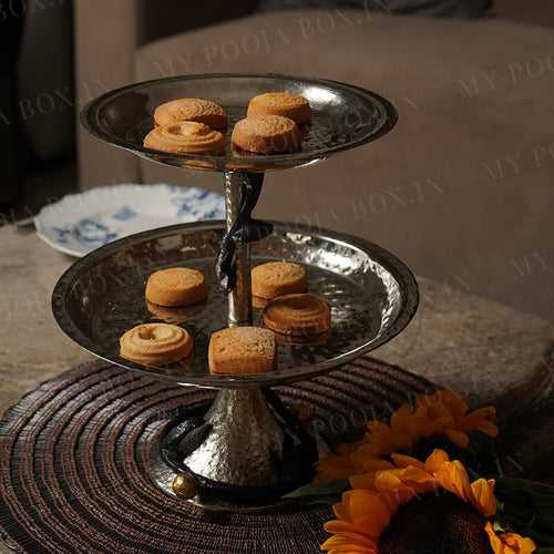 Black Twig 2 Tier Cake Stand