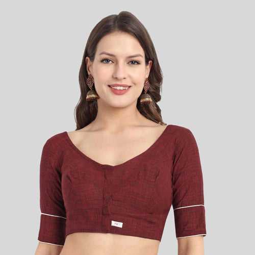 Women Mini Checks Cotton Readymade blouse