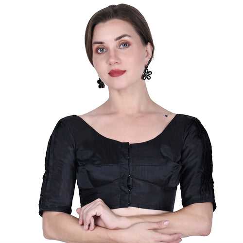 JISB Silk Cotton Pleated Blouse