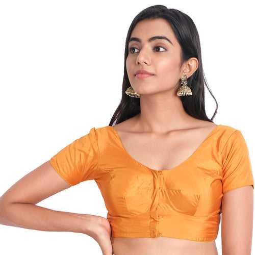 Silk Cotton Blouse, Mustard