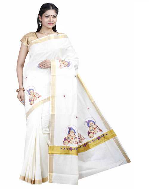 Kerala Kasavu Krishna Saree