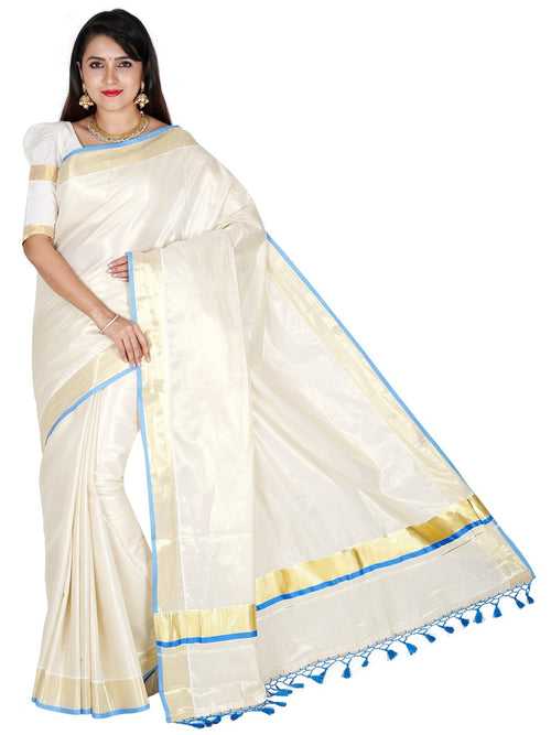 Kerala Saree with Fringes