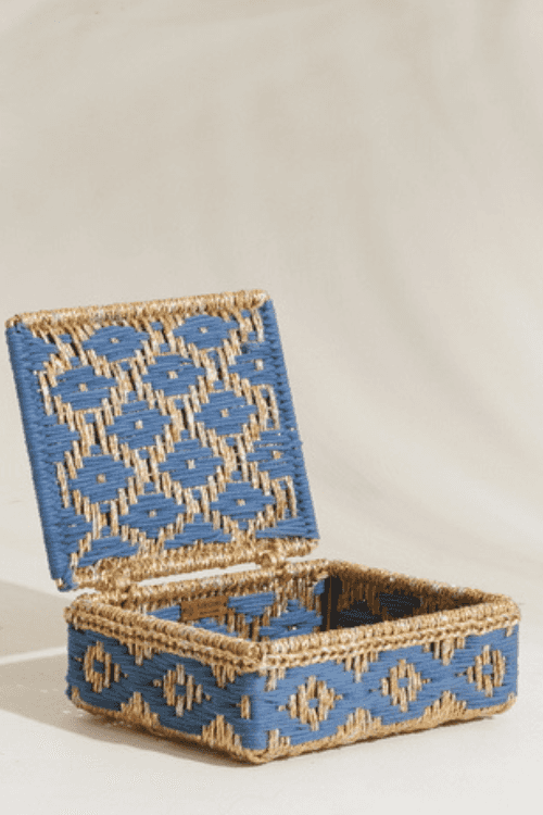 Sirohi Starlight Box With 2 Candles Gift Hamper | Blue & Gold