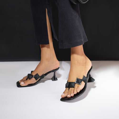 Black Studded Heels