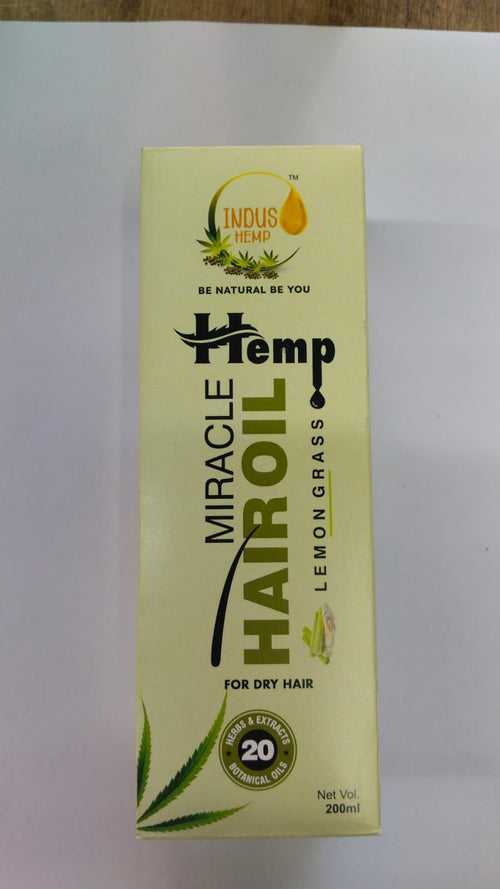 Organic Hemp miracle hair oil Lemon Grass 200ml