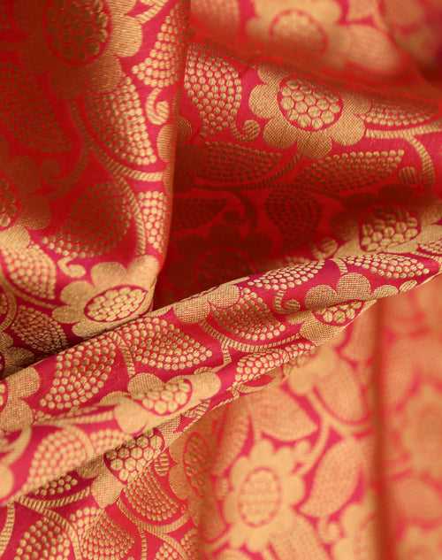 Signoraa Pink Silk Brocade With Weaving - PMT05222