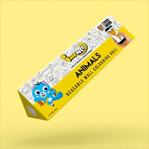 Animals Reusable Wall Colouring Roll (6 Inch) - AR Interactive Learning