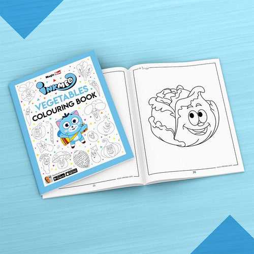 Vegetables Reusable Colouring Book for Kids-Enhanced Learning with AR