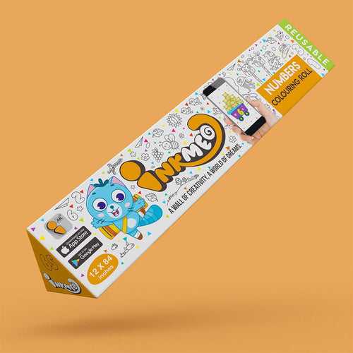 Numbers Reusable Wall Colouring Roll (12 inch)-AR Number Journey