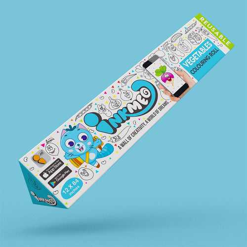 Vegetables Reusable Wall Colouring Roll(12 inch)-Experience Interactive AR