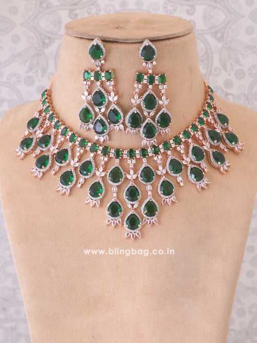 Emerald Frieda Zirconia Jewellery Set