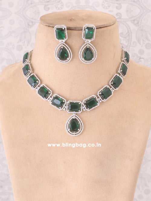 Emerald Gabriella Zirconia Jewellery Set