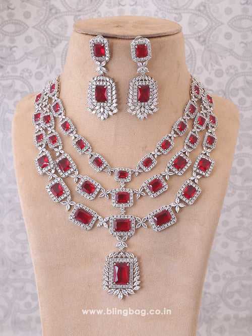 Ruby Brittany Zirconia Jewellery Set