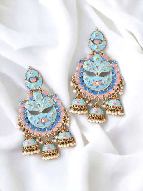 Turquoise Berry jhumkis