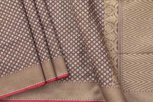 Mauve Banarasi Silk Cotton Saree For Party Wear PSC NYC 1115