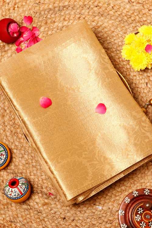 Gold Semi Kora Silk Saree