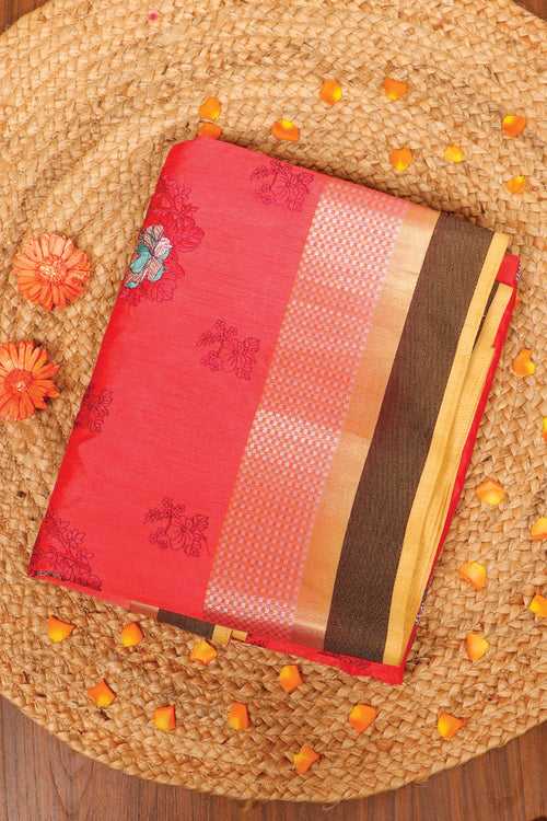 Pink Semi Tussar Saree