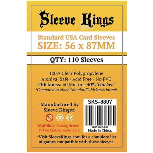 ZZ140 Sleeve Kings - Standard USA Card Sleeves ( 56 x 87 mm ) 110 Sleeves