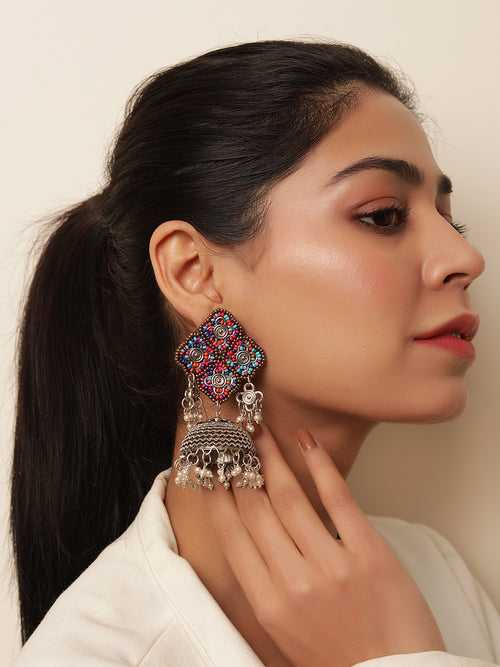 The Weavy Corally Jhoomar Earrings