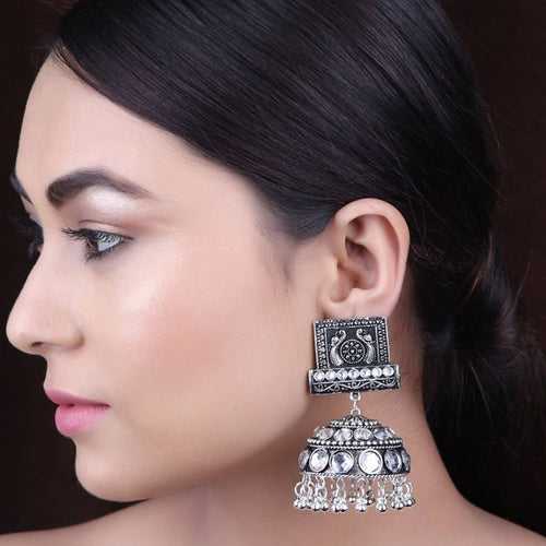 The Farbella Jhoomer Earrings in White