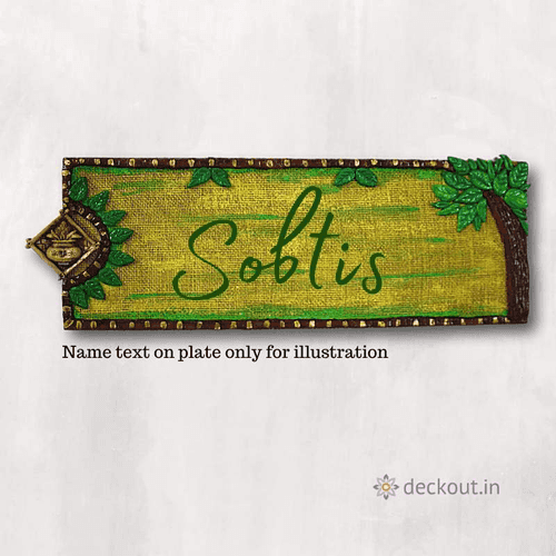 Kalash Jute Name Plate