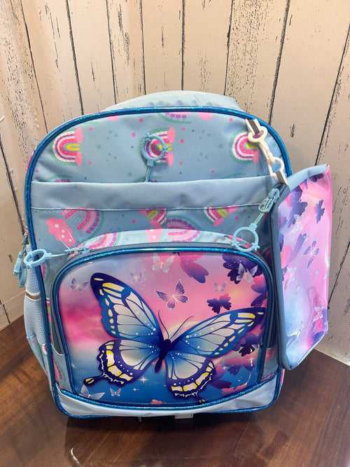 ButterFly School Backpack With Pencil Case