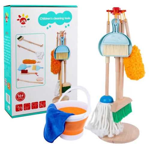 Wooden Spic and Span Cleaning Set