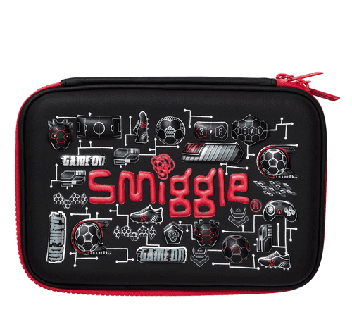 Smiggle Away Hard Top Double Up Pencil Case, Black
