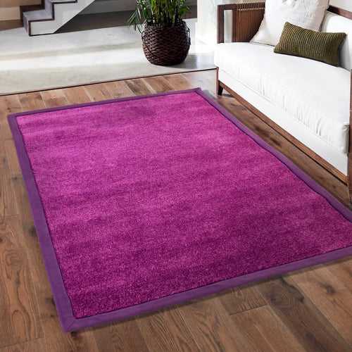 OnlyMat Purple Luxury Carpet with Anti-Slip Backing Entrance Mat Hall Mat Living Room 4feet x 6feet