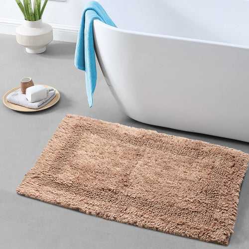 OnlyMat Cotton Quickdry Bath Mat Brown Colour (40x60cmx8mm)